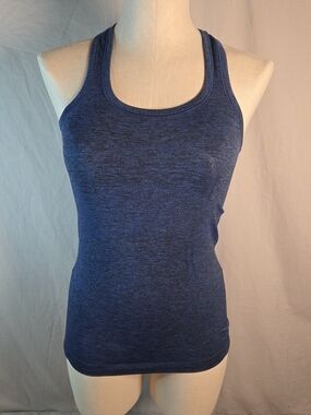 Lululemon W1N44S Swiftly Tech Racerback Cerulean Blue/Black Size 4 EUC